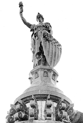 Montana, statue on top of State Capitol dome