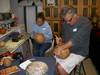 2011 Tour artist Bob Bennett with Margot Wright working on gourds